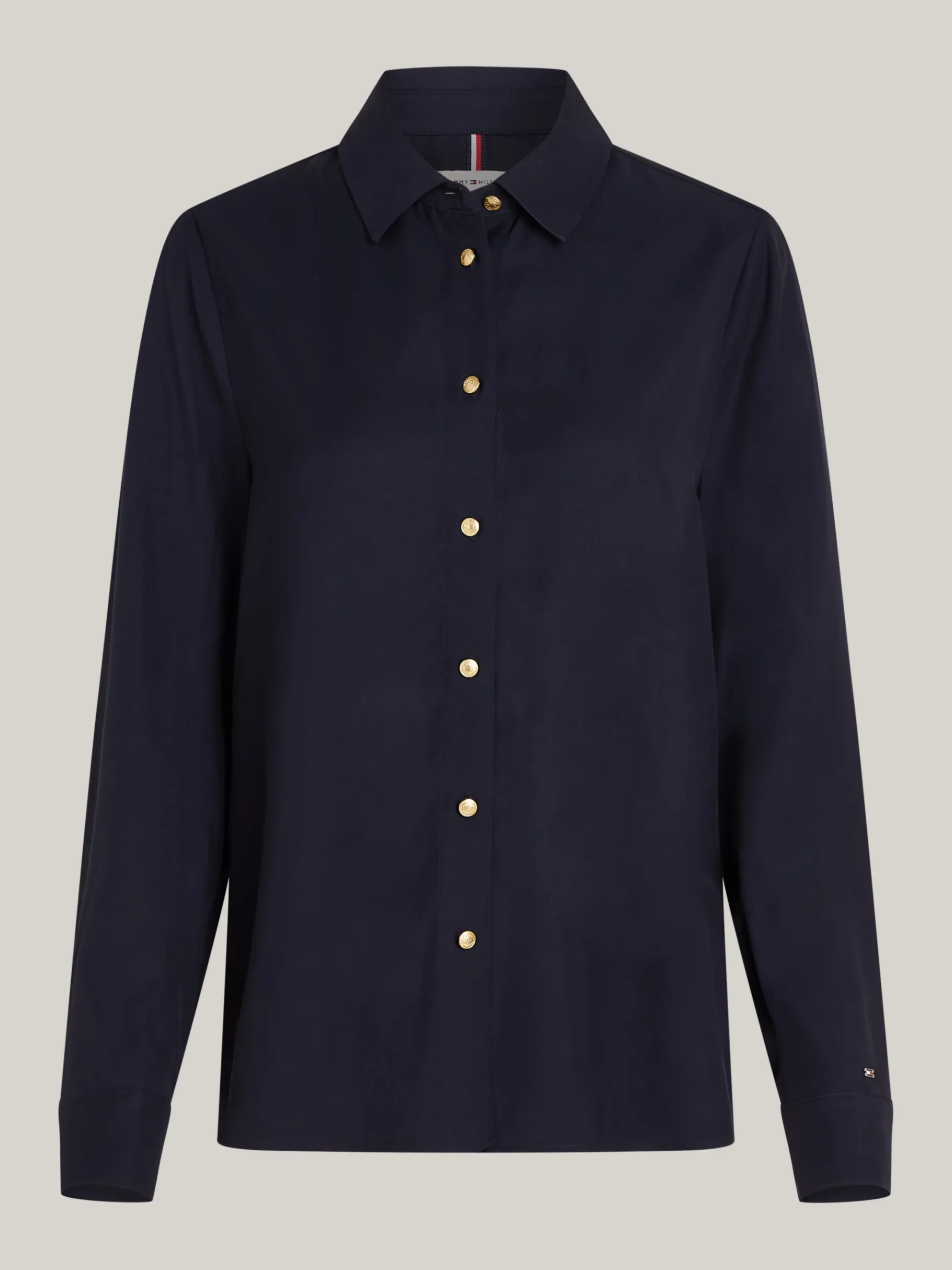 Tommy Hilfiger Relaxed Fit Hemd mit goldfarbenen Knöpfen DESERT SKY Hot