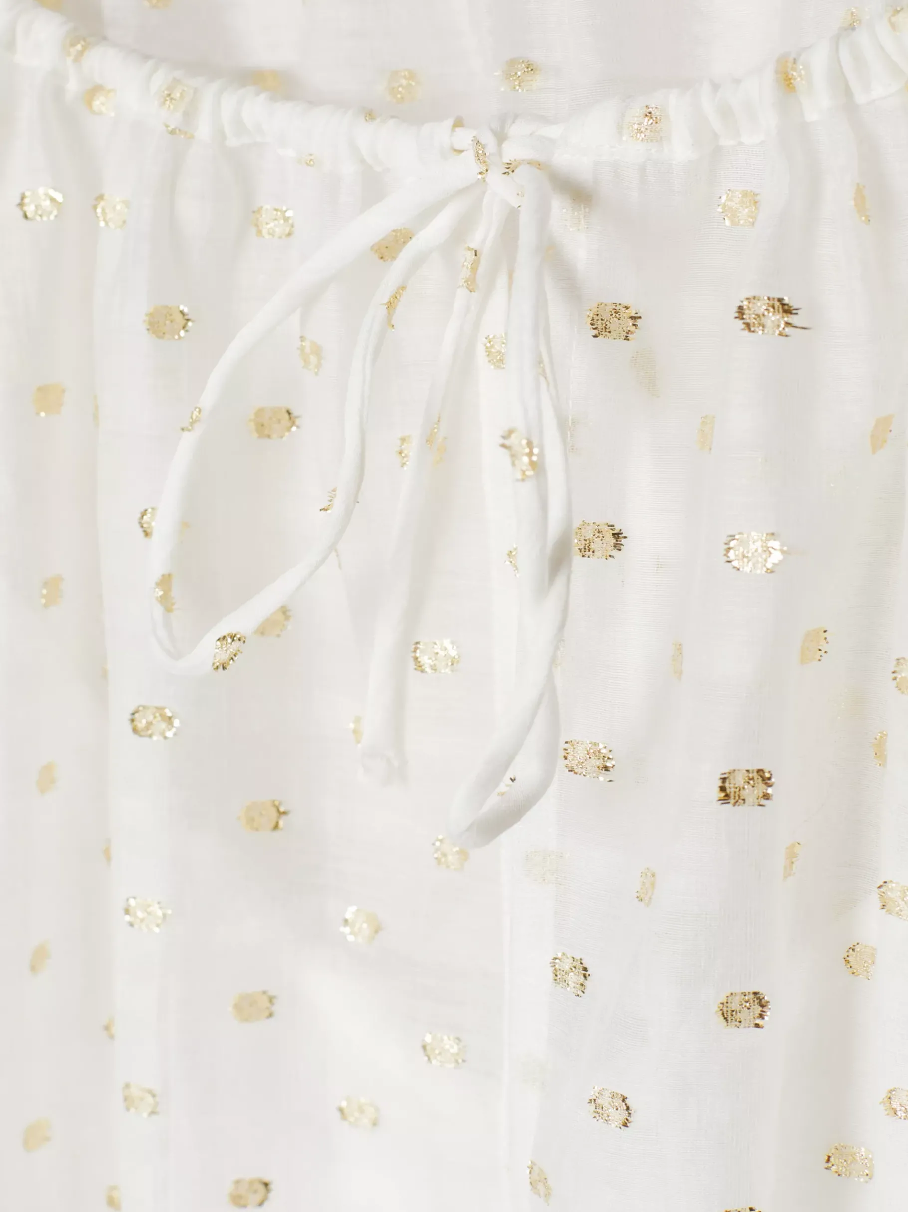 Tommy Hilfiger Relaxed Fit Midi-Kleid mit Metallic-Stickerei FIL COUPE WHITE/ GOLD Sale