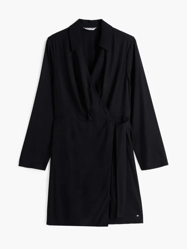 Tommy Hilfiger Relaxed Fit Mini-Wickelkleid BLACK Online