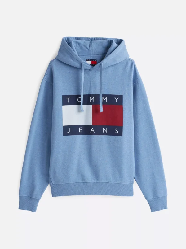 Tommy Hilfiger Relaxed Fit Mélange-Hoodie COLORADO BLUE HTR Sale