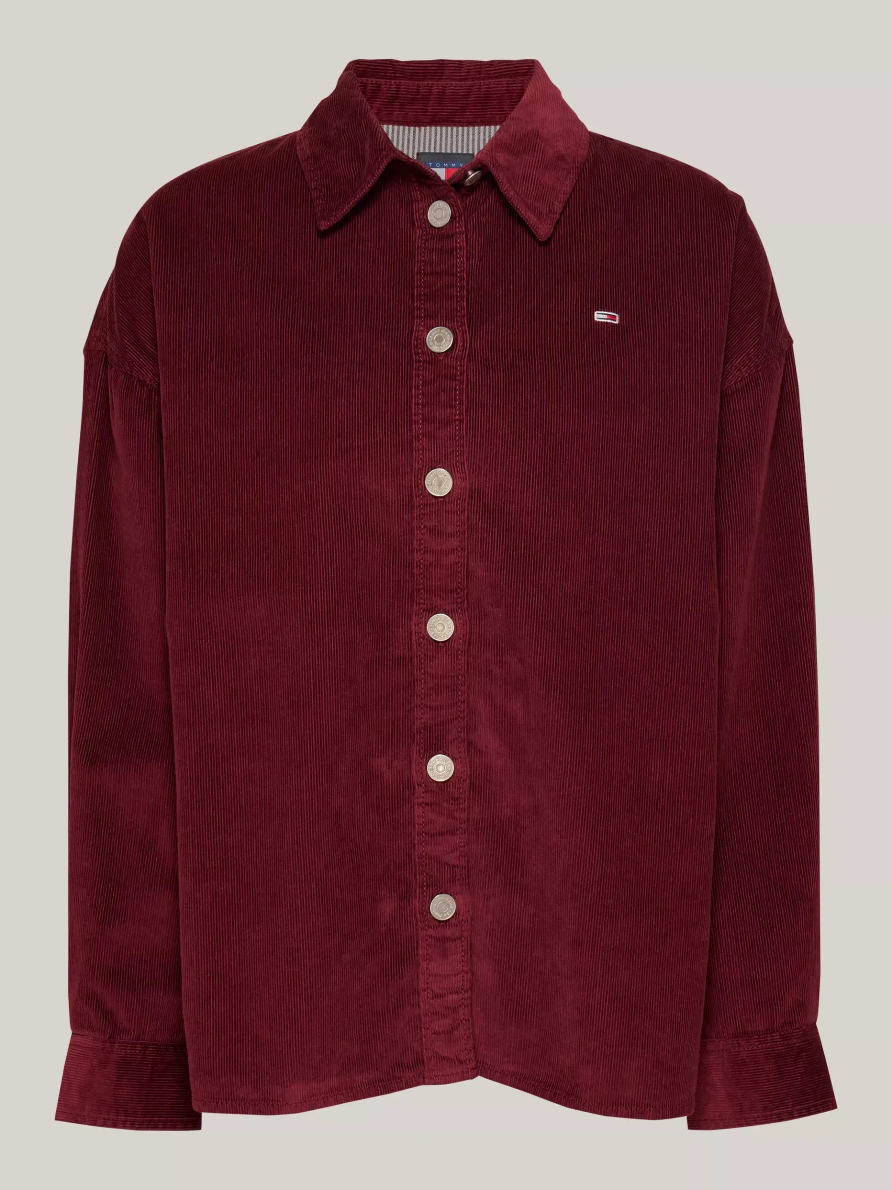 Tommy Hilfiger Relaxed Fit Overshirt aus feinem Cord DEEP ROUGE Hot