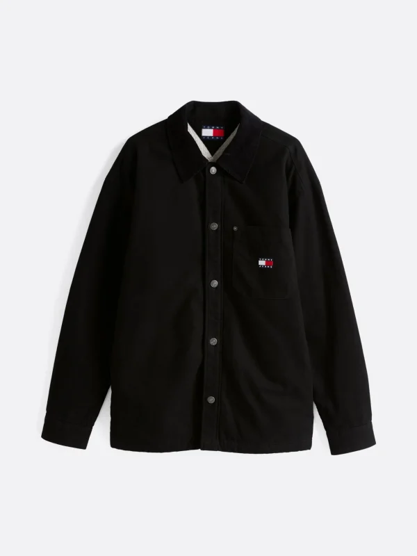 Tommy Hilfiger Relaxed Fit Overshirt mit Sherpa-Innenfutter BLACK Outlet