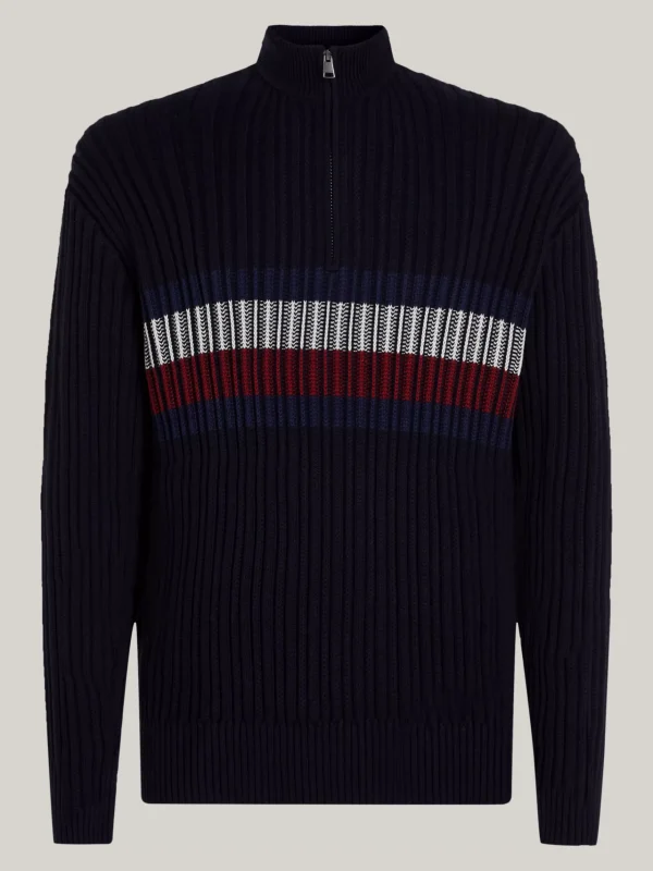 Tommy Hilfiger Relaxed Fit Pullover mit Global-Streifen DESERT SKY Outlet