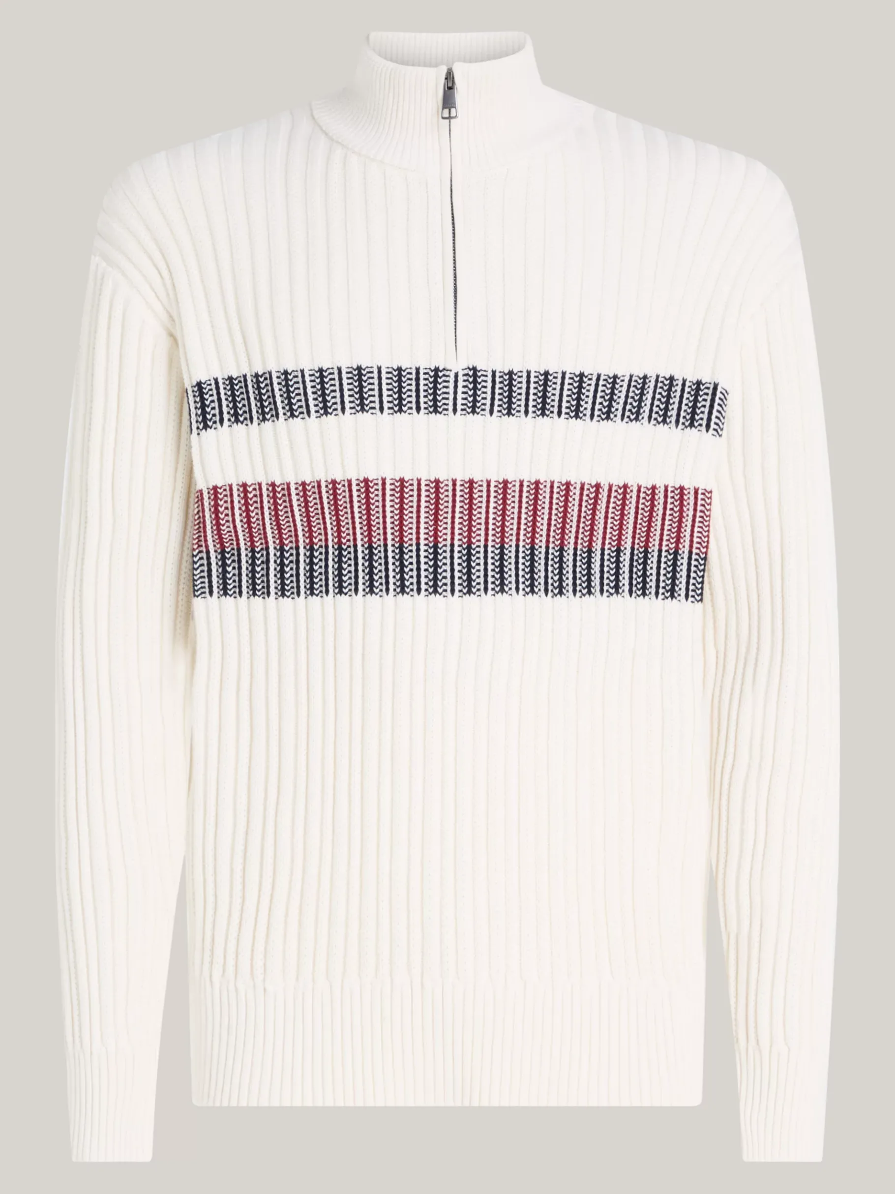 Tommy Hilfiger Relaxed Fit Pullover mit Global-Streifen IVORY Cheap