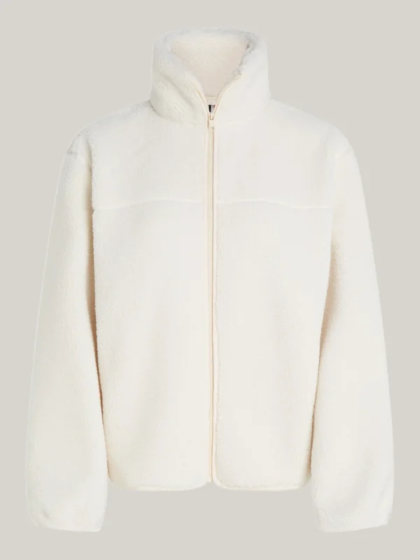 Tommy Hilfiger Relaxed Fit Reißverschlussjacke aus Teddy-Fleece CALICO Best Sale