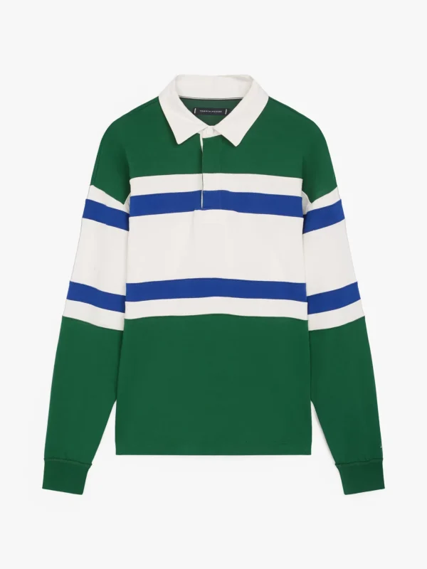 Tommy Hilfiger Relaxed Fit Rugby-Shirt im Color Block-Design IVORY PETAL/MULTI Fashion