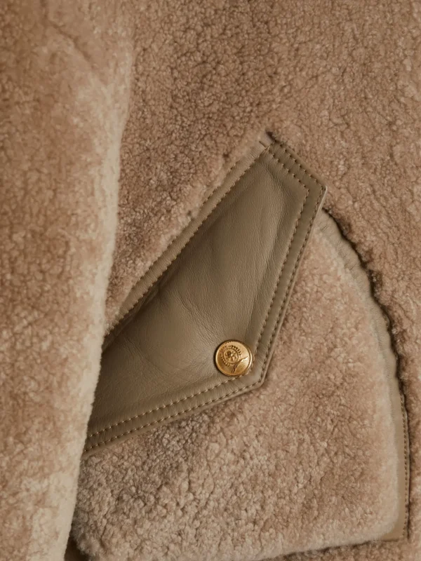 Tommy Hilfiger Relaxed Fit Shearling-Coachjacke mit Wappen DISTANT TAUPE Store