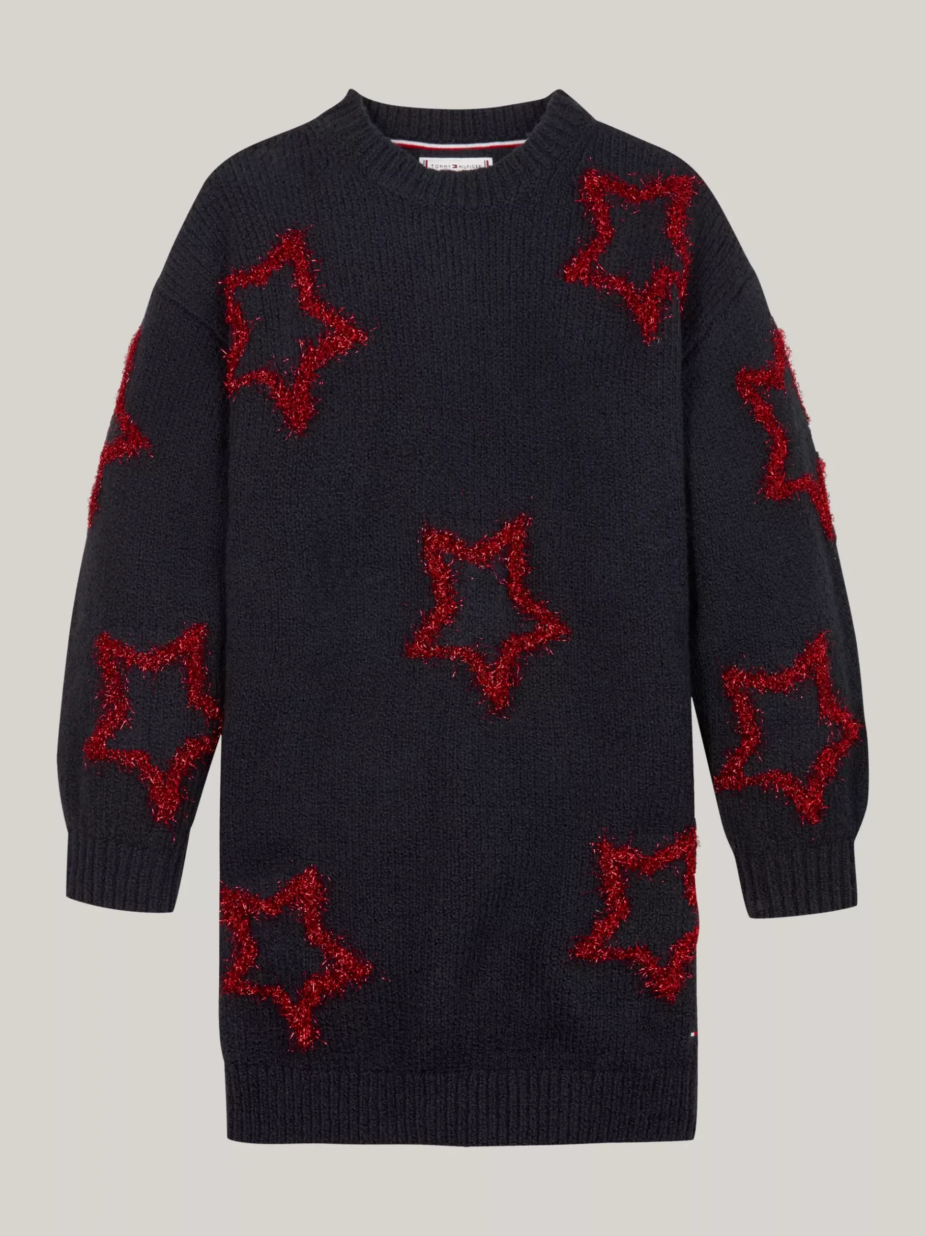 Tommy Hilfiger Relaxed Fit Strickkleid mit Metallic-Sternen DESERT SKY STARS Best