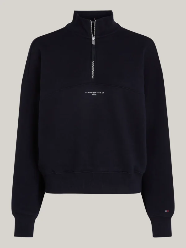 Tommy Hilfiger Relaxed Fit Sweatshirt mit Reißverschluss DESERT SKY Sale