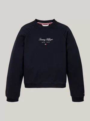 Tommy Hilfiger Relaxed Fit Sweatshirt mit Schreibschrift-Logo DESERT SKY Flash Sale