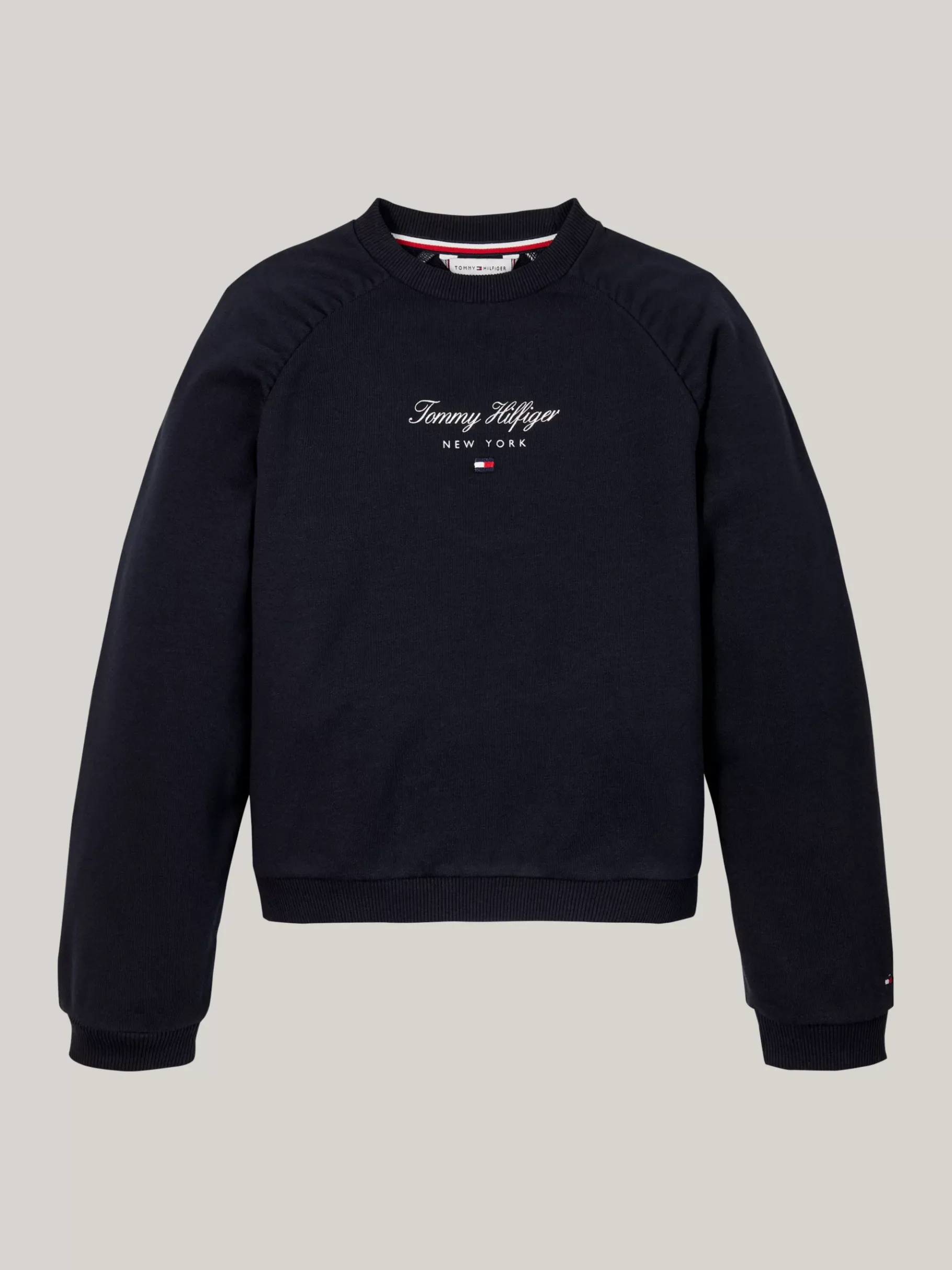 Tommy Hilfiger Relaxed Fit Sweatshirt mit Schreibschrift-Logo DESERT SKY Flash Sale