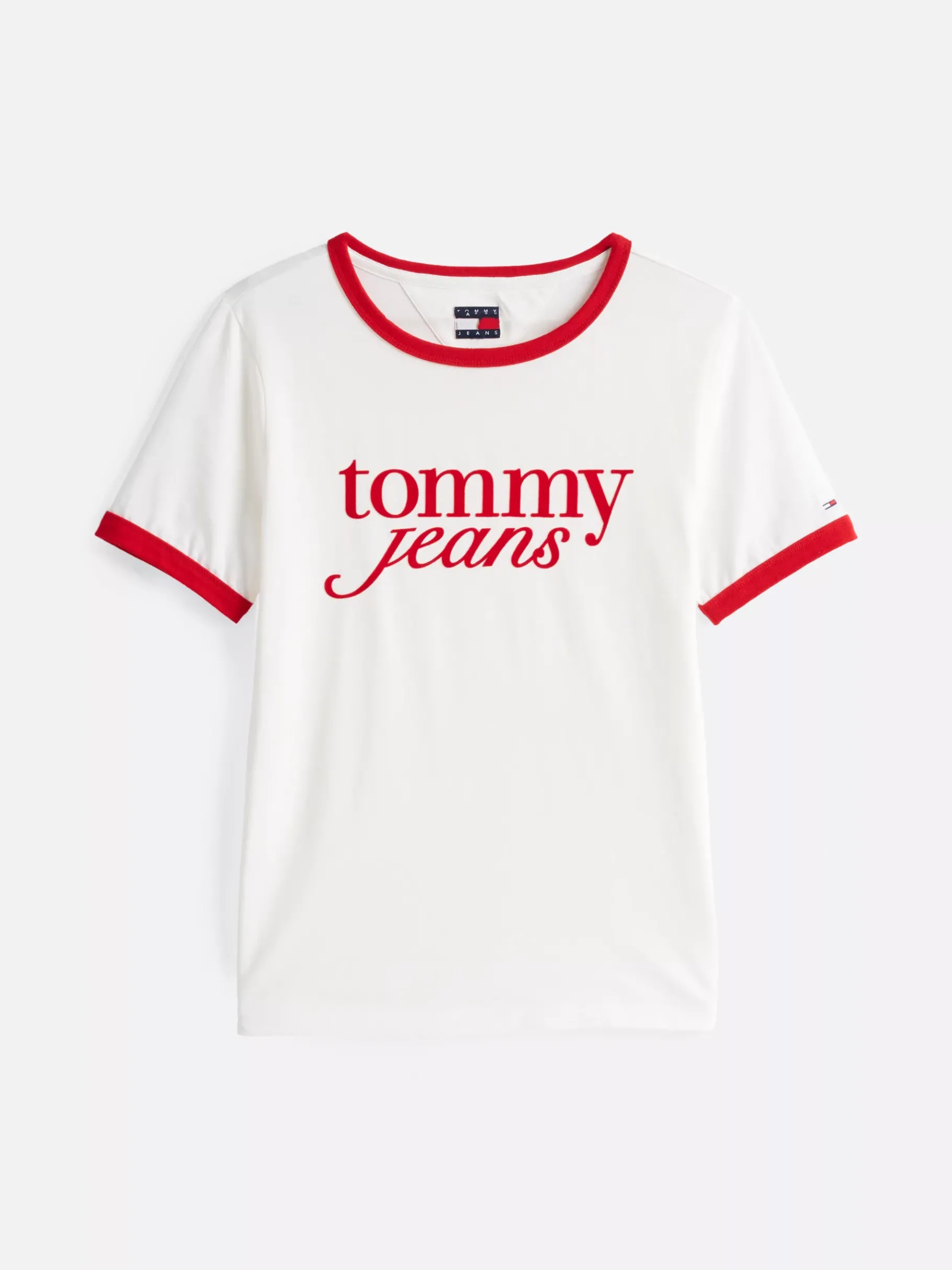 Tommy Hilfiger Relaxed Fit T-Shirt mit Kontrast-Logo ECRU Store