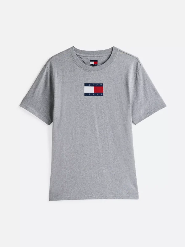 Tommy Hilfiger Relaxed Fit T-Shirt mit Logo GREY HTR Online