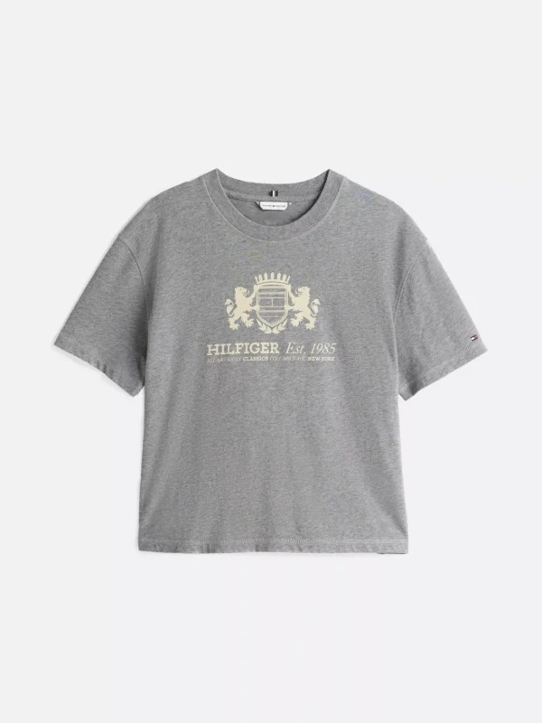 Tommy Hilfiger Relaxed Fit T-Shirt mit Rundhalsausschnitt MID GREY HEATHER Sale