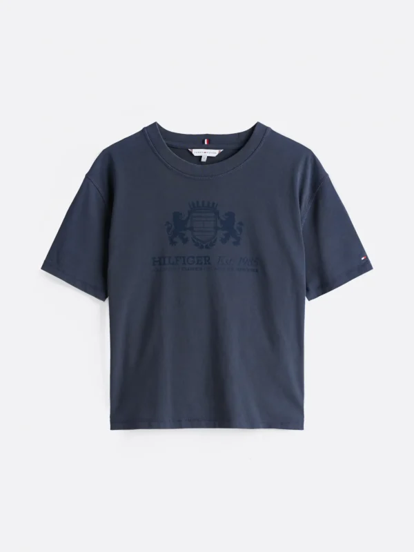Tommy Hilfiger Relaxed Fit T-Shirt mit Rundhalsausschnitt MILITARY DENIM Discount
