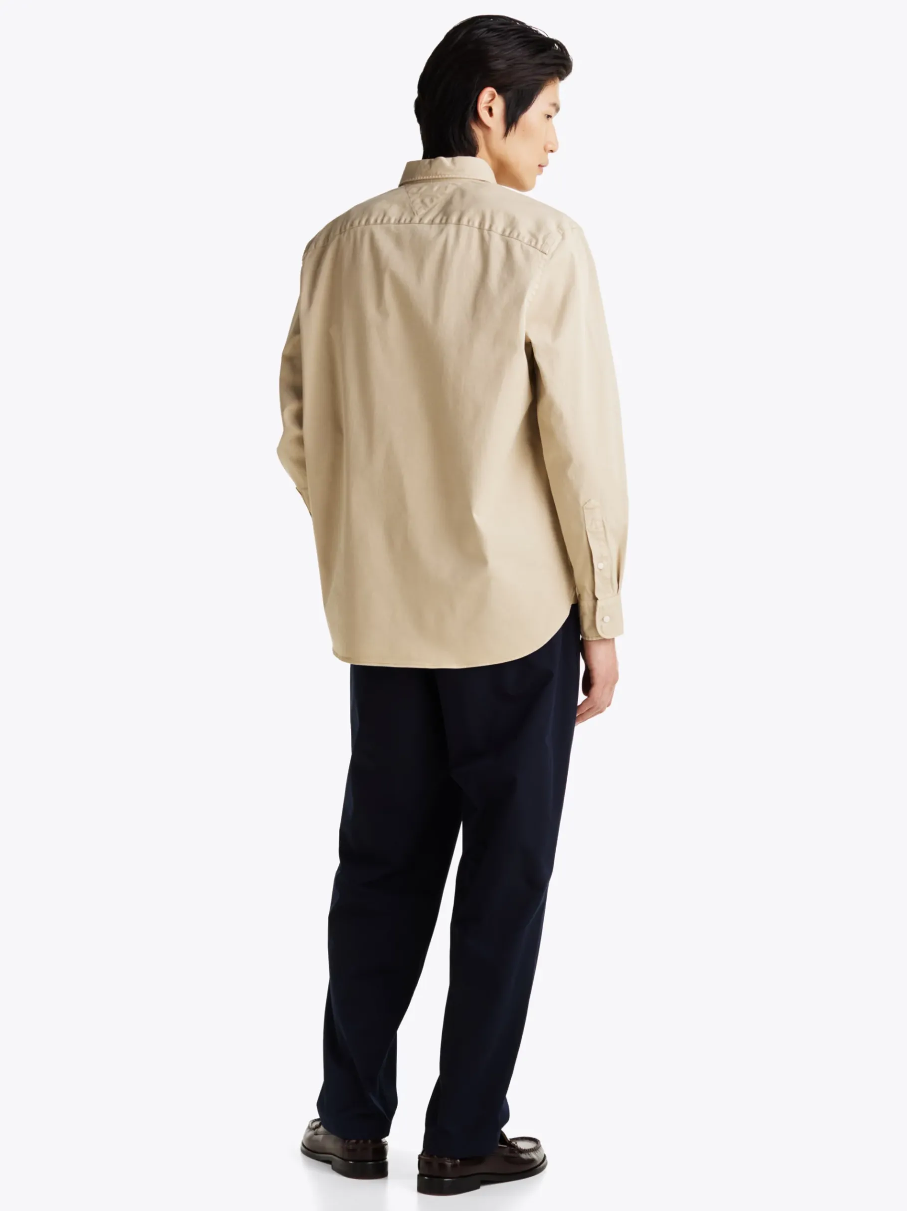 Tommy Hilfiger Relaxed Fit Twill-Hemd SANDALWOOD Sale