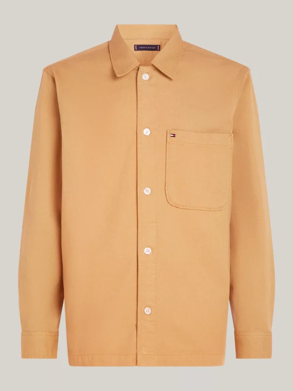 Tommy Hilfiger Relaxed Fit Twill-Overshirt CLASSIC KHAKI Best Sale