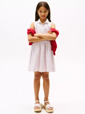 Tommy Hilfiger Ärmelloses Polokleid RED WHITE BLUE STRIPES Hot