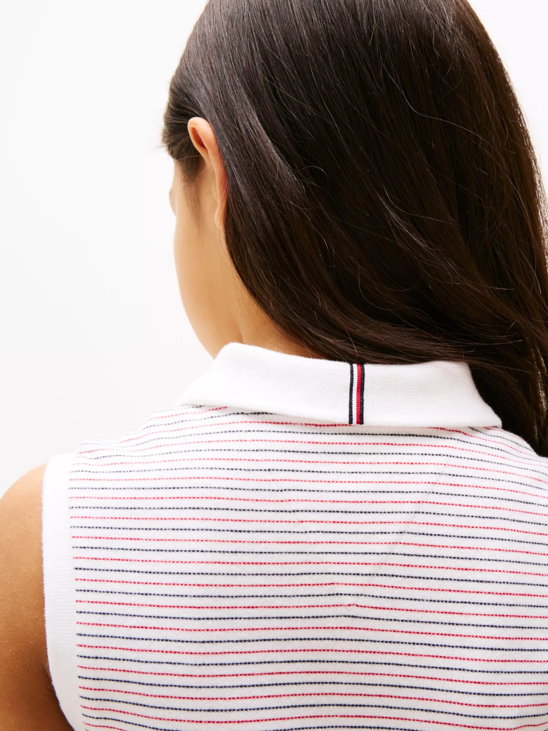 Tommy Hilfiger Ärmelloses Polokleid RED WHITE BLUE STRIPES Hot