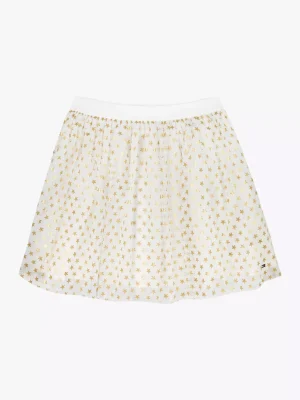 Tommy Hilfiger Rock mit Tüll und Metallic-Stern ANCIENT WHITE ALLOVER Best Sale