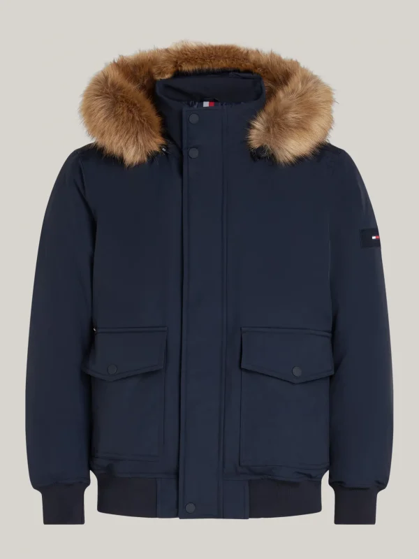 Tommy Hilfiger Rockie Daunen-Bomberjacke mit Kunstpelz DESERT SKY Flash Sale