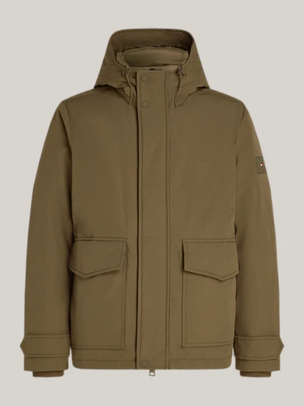 Tommy Hilfiger Rockie daunengefüllte Jacke mit Kapuze ARMY GREEN Hot