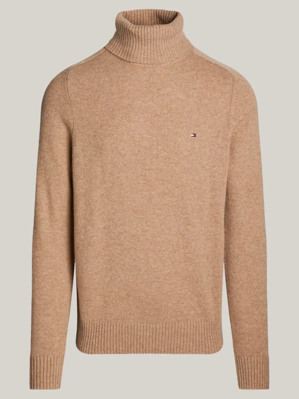 Tommy Hilfiger Rollkragenpullover aus reiner Wolle SAFARI CANVAS HEATHER Hot