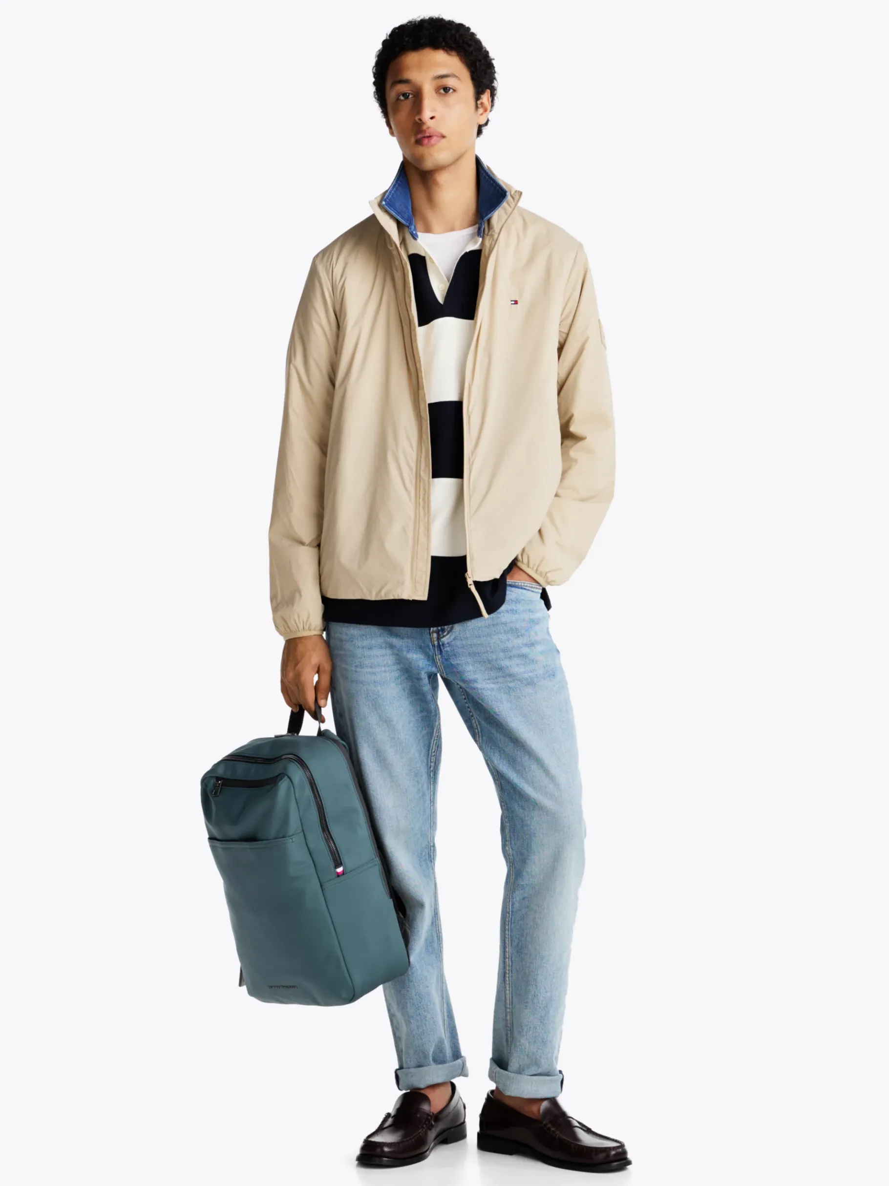 Tommy Hilfiger Rucksack mit Laptop-Fach und Logo MILITARY DENIM Discount