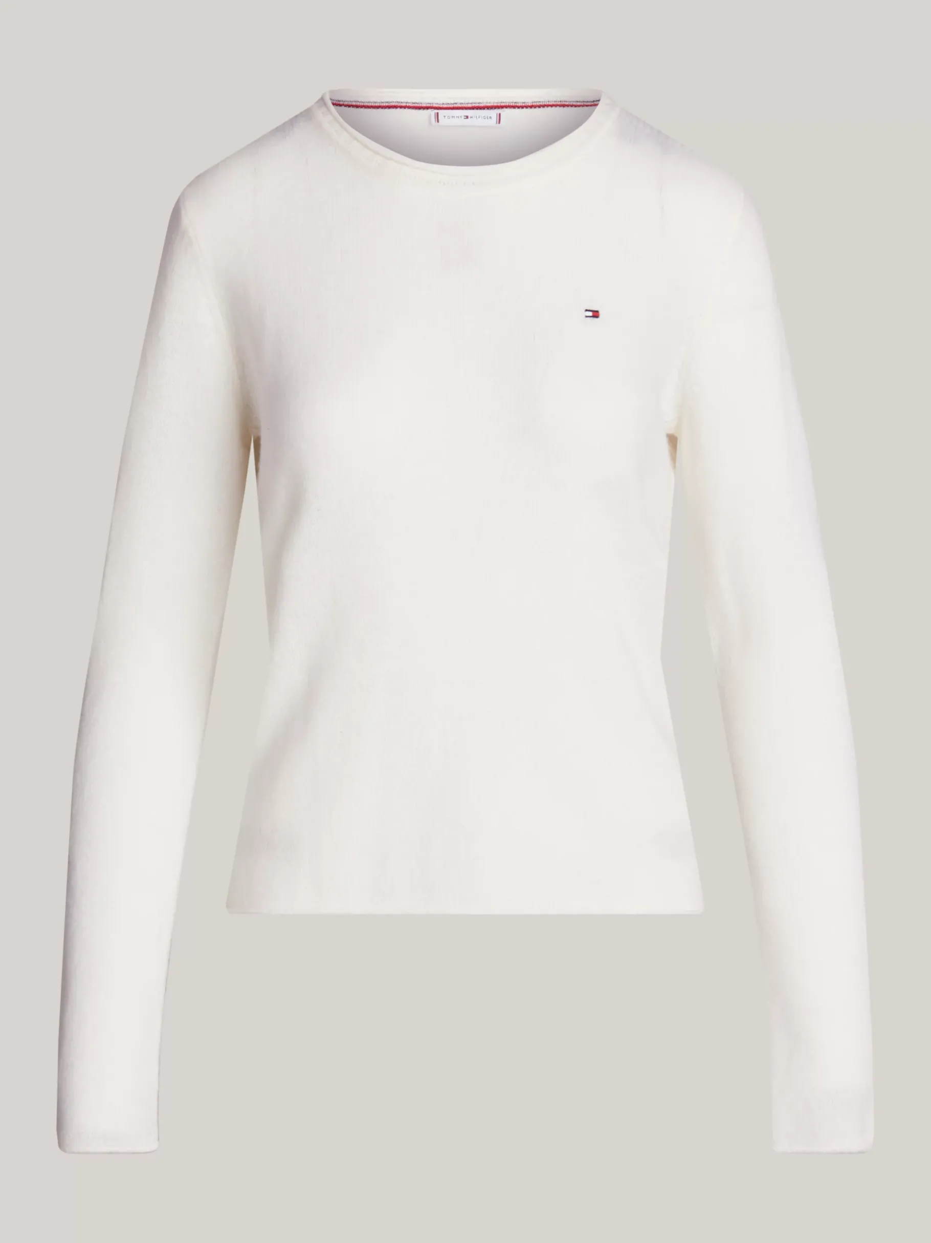 Tommy Hilfiger Rundhalspullover aus reiner Wolle IVORY PETAL Clearance
