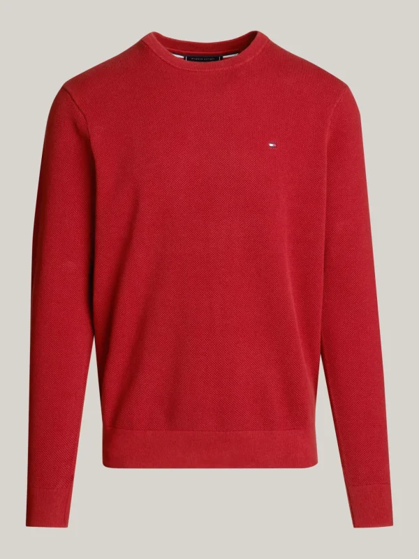 Tommy Hilfiger Rundhals-Pullover aus Strukturstrick DARK MAGMA Store