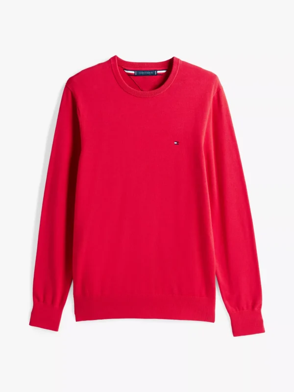 Tommy Hilfiger Rundhalspullover mit Flag PRIMARY RED Store