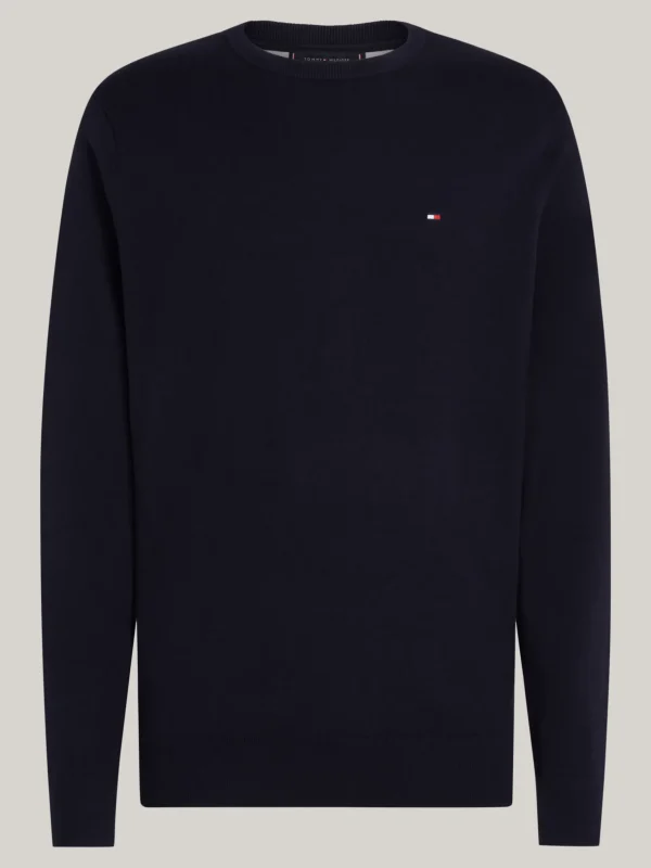 Tommy Hilfiger Rundhalspullover mit Flag DESERT SKY Outlet