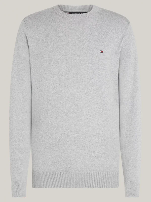 Tommy Hilfiger Rundhalspullover mit Kaschmir LIGHT GREY HEATHER Shop
