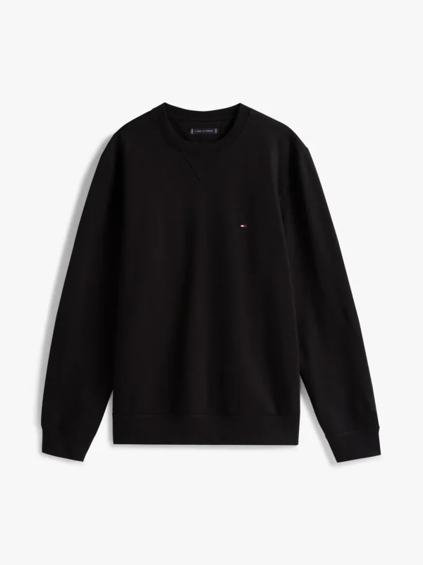 Tommy Hilfiger Rundhals-Sweatshirt aus Fleece BLACK Shop