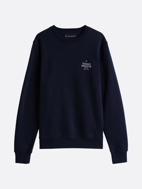 Tommy Hilfiger Rundhals-Sweatshirt mit Wappen auf der Brust DESERT SKY Outlet