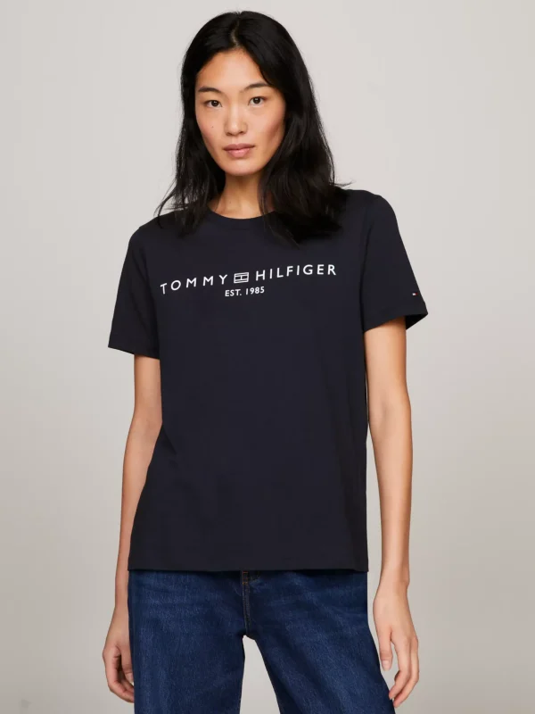 Tommy Hilfiger Rundhals-T-Shirt mit Logo DESERT SKY Sale
