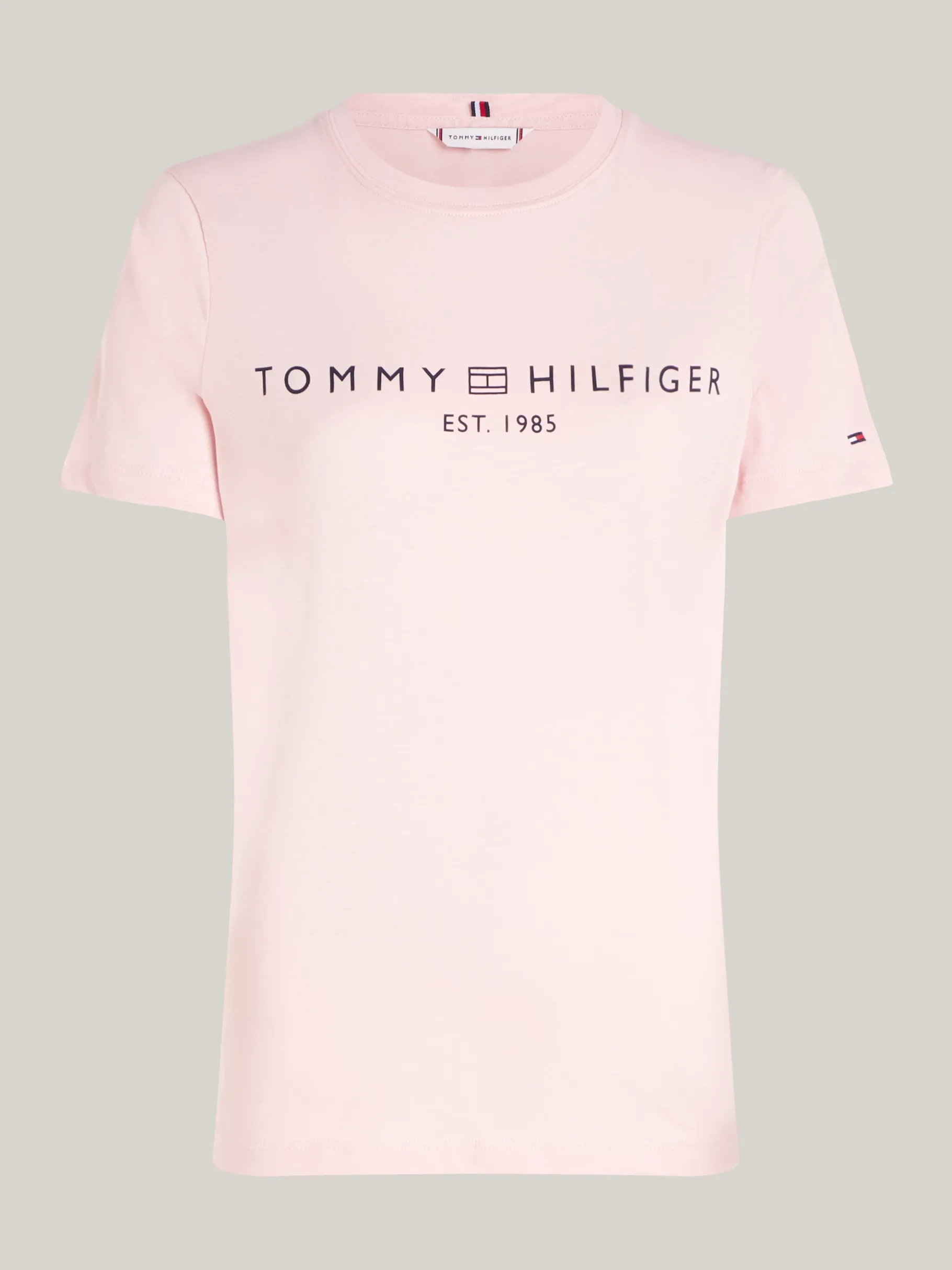 Tommy Hilfiger Rundhals-T-Shirt mit Logo DELICATE PINK Fashion