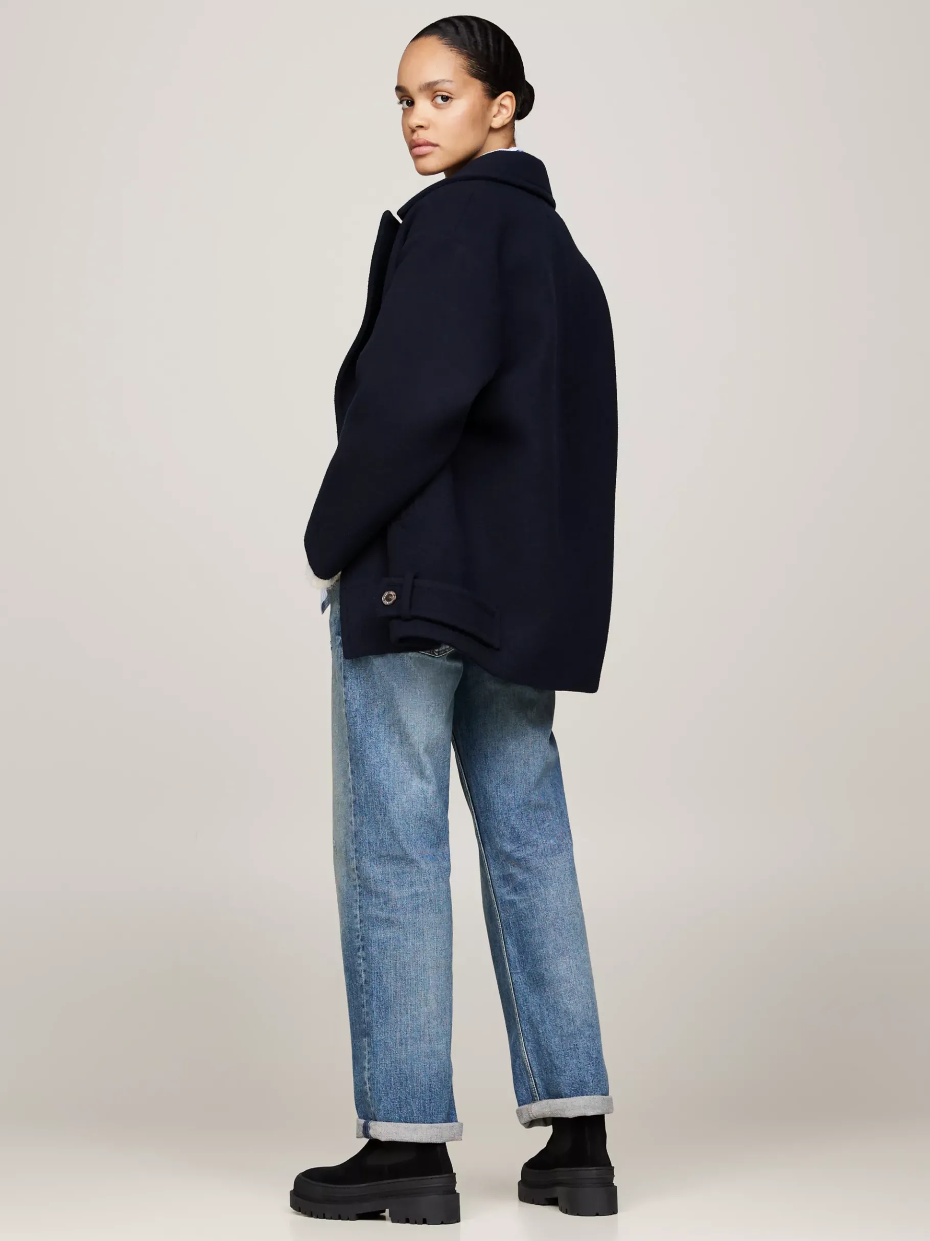 Tommy Hilfiger Rutschhemmender Chelsea-Boot aus Wildleder BLACK Sale