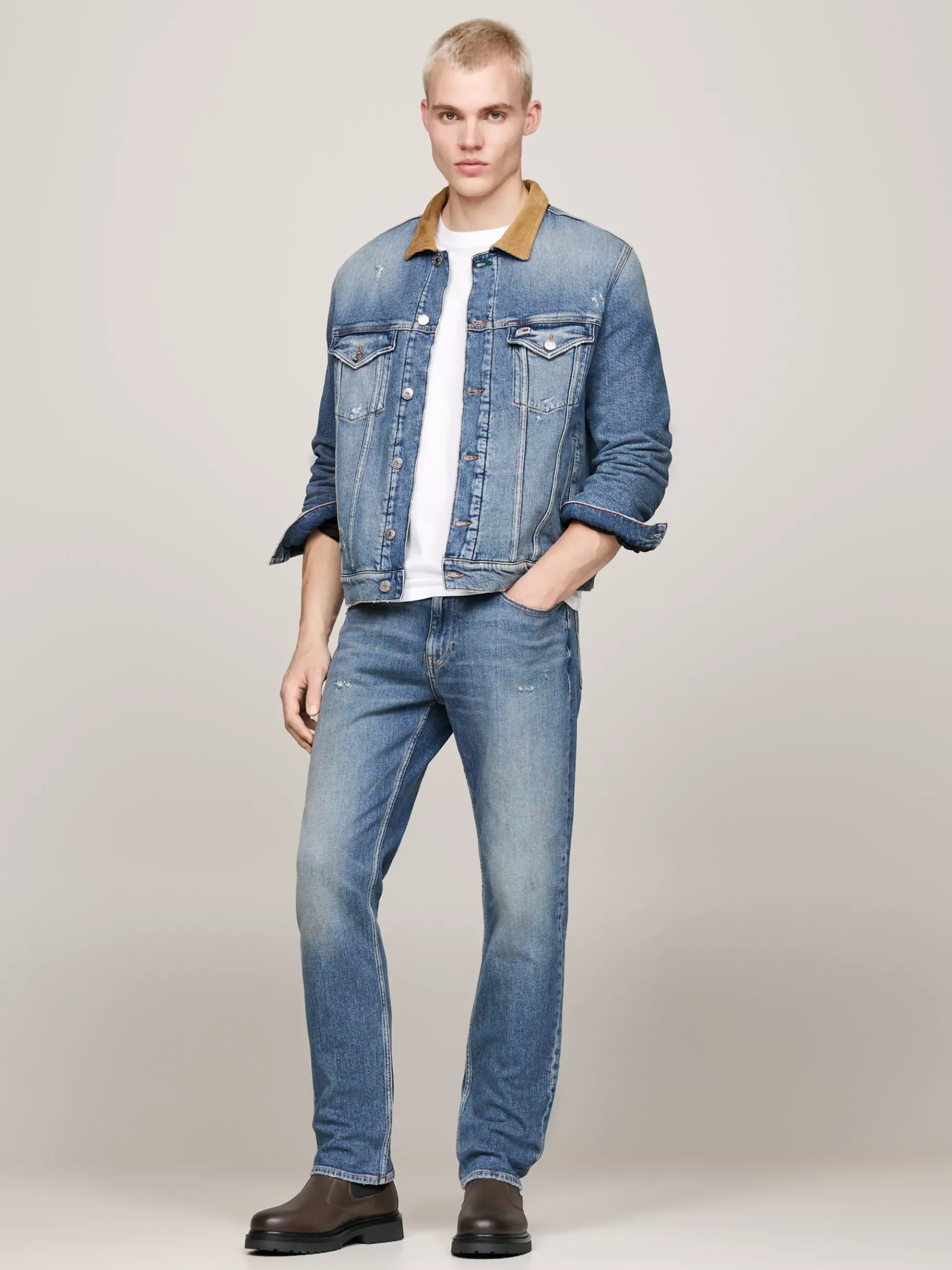 Tommy Hilfiger Rutschhemmender Chelsea-Boot aus Leder VELVET BROWN Discount