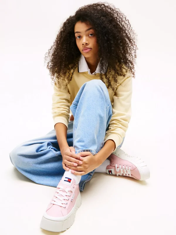 Tommy Hilfiger Rutschhemmender Plateau-Sneaker DELICATE PINK Cheap