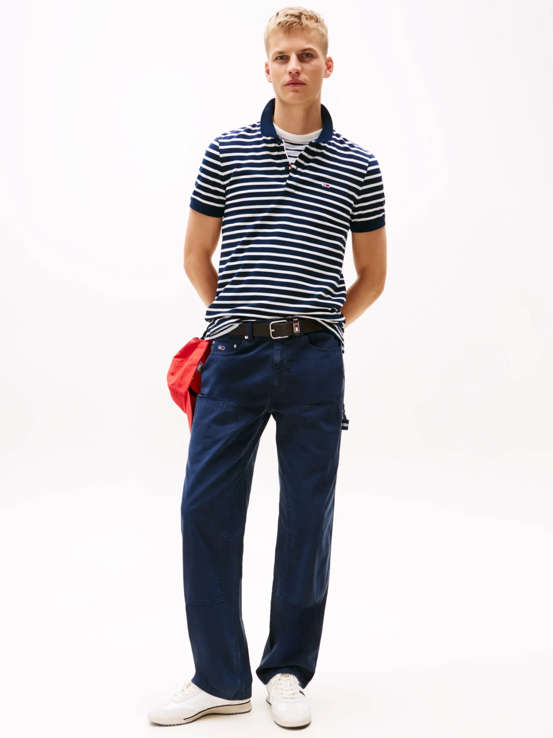 Tommy Hilfiger Rutschhemmender Retro-Sneaker aus Leder BLACK Best Sale