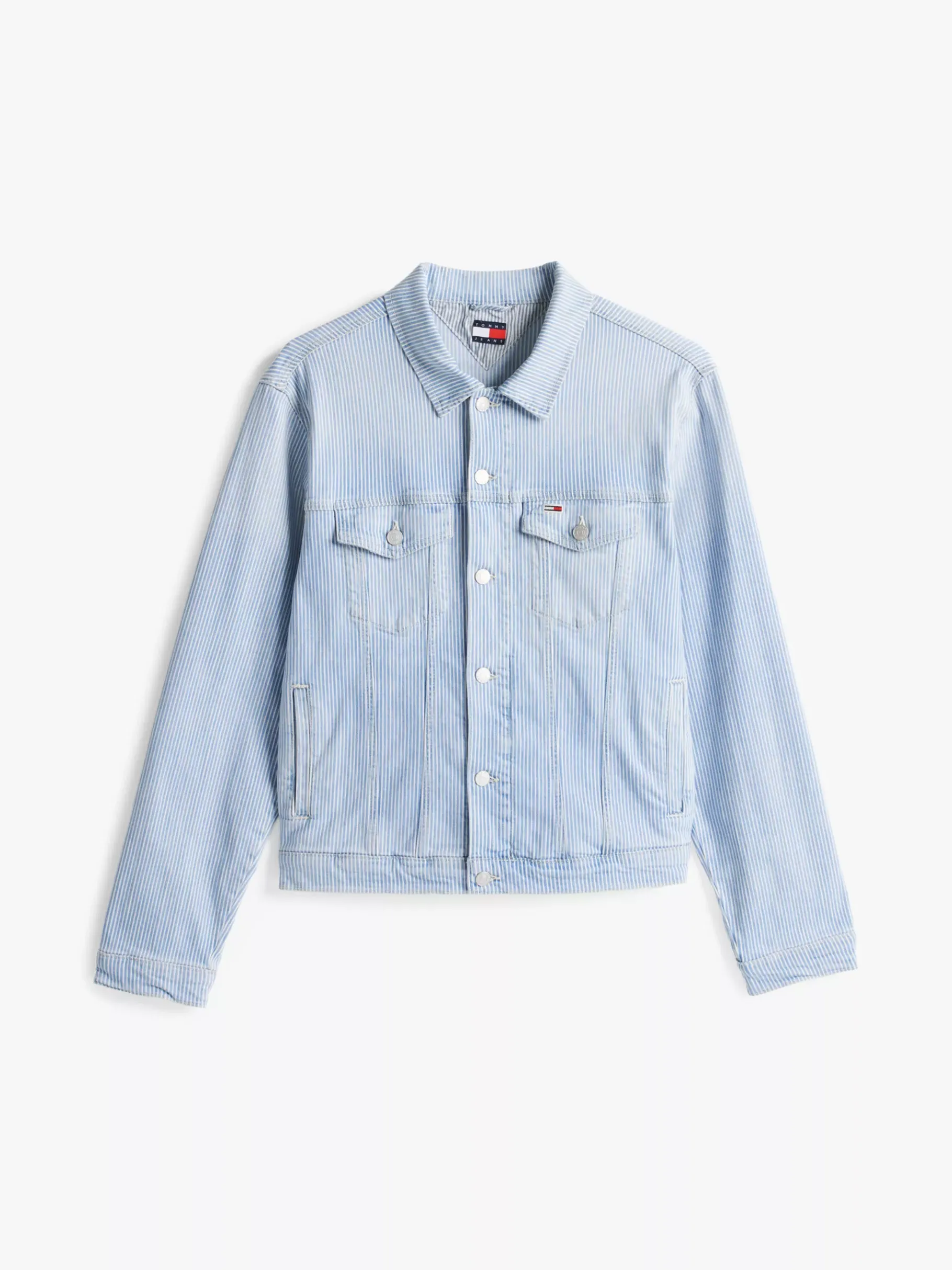 Tommy Hilfiger Ryan Relaxed Trucker-Jacke mit Streifen DENIM MEDIUM Fashion