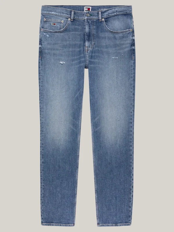 Tommy Hilfiger Ryan Slim Straight Jeans im Used Look DENIM MEDIUM Flash Sale
