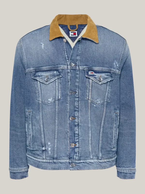 Tommy Hilfiger Ryan Truckerjacke aus Denim im Used Look DENIM MEDIUM Discount