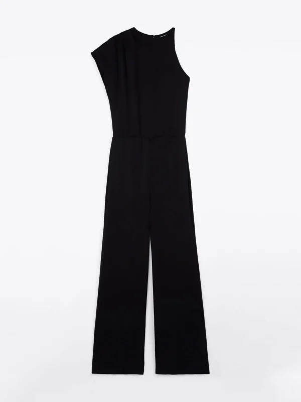 Tommy Hilfiger Satin-Jumpsuit mit weitem Bein BLACK Hot