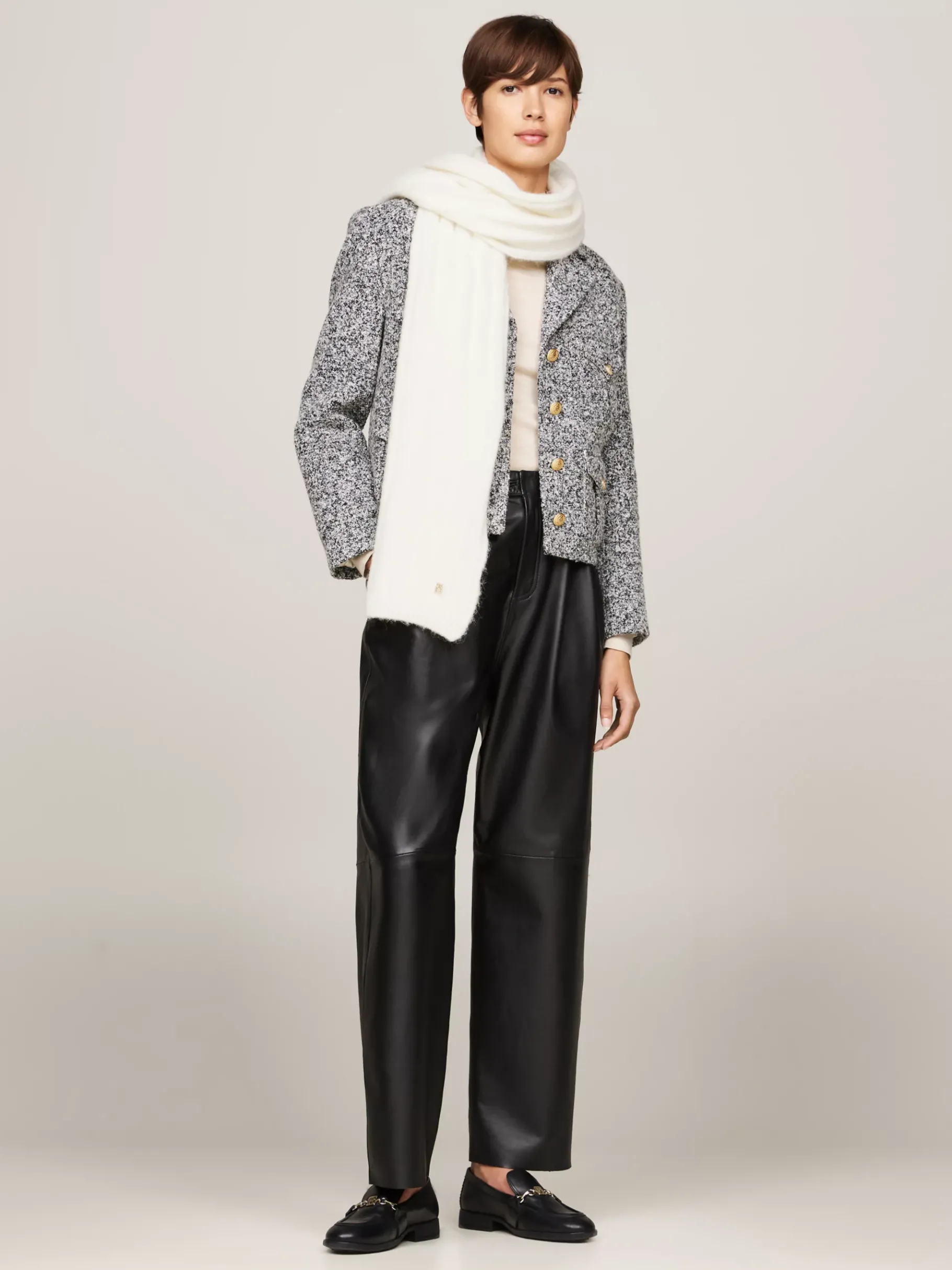 Tommy Hilfiger Schal mit TH-Monogramm und Alpakawolle ANCIENT WHITE Best