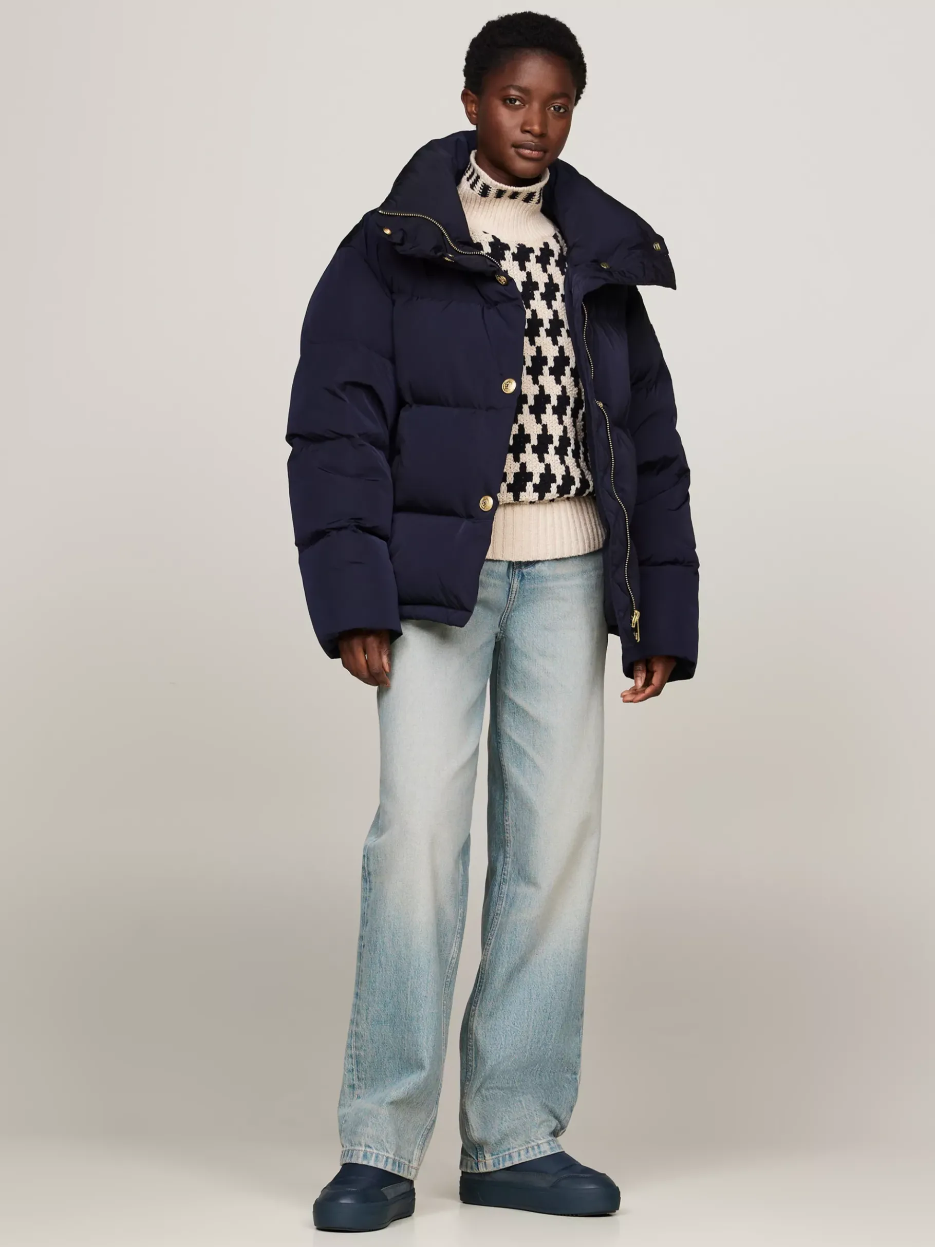 Tommy Hilfiger Schnee-Stiefelette mit Kordelzug MILITARY DENIM Outlet