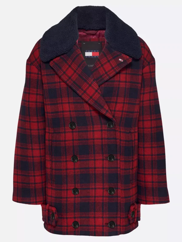 Tommy Hilfiger Schottenkaro-Cabanjacke mit Wolle ROUGE WINTER CHECK Store