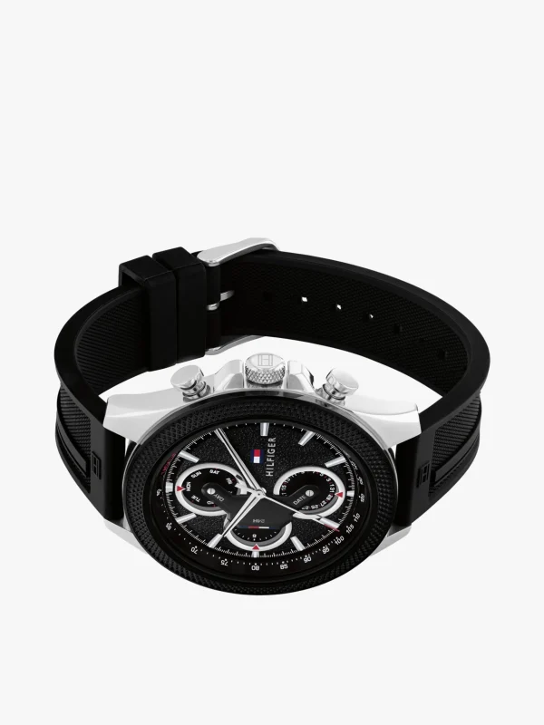 Tommy Hilfiger Schwarze ionenplattierte Armbanduhr BLACK Online