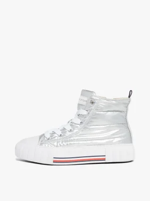 Tommy Hilfiger Signature High-Top Sneaker SILVER Online